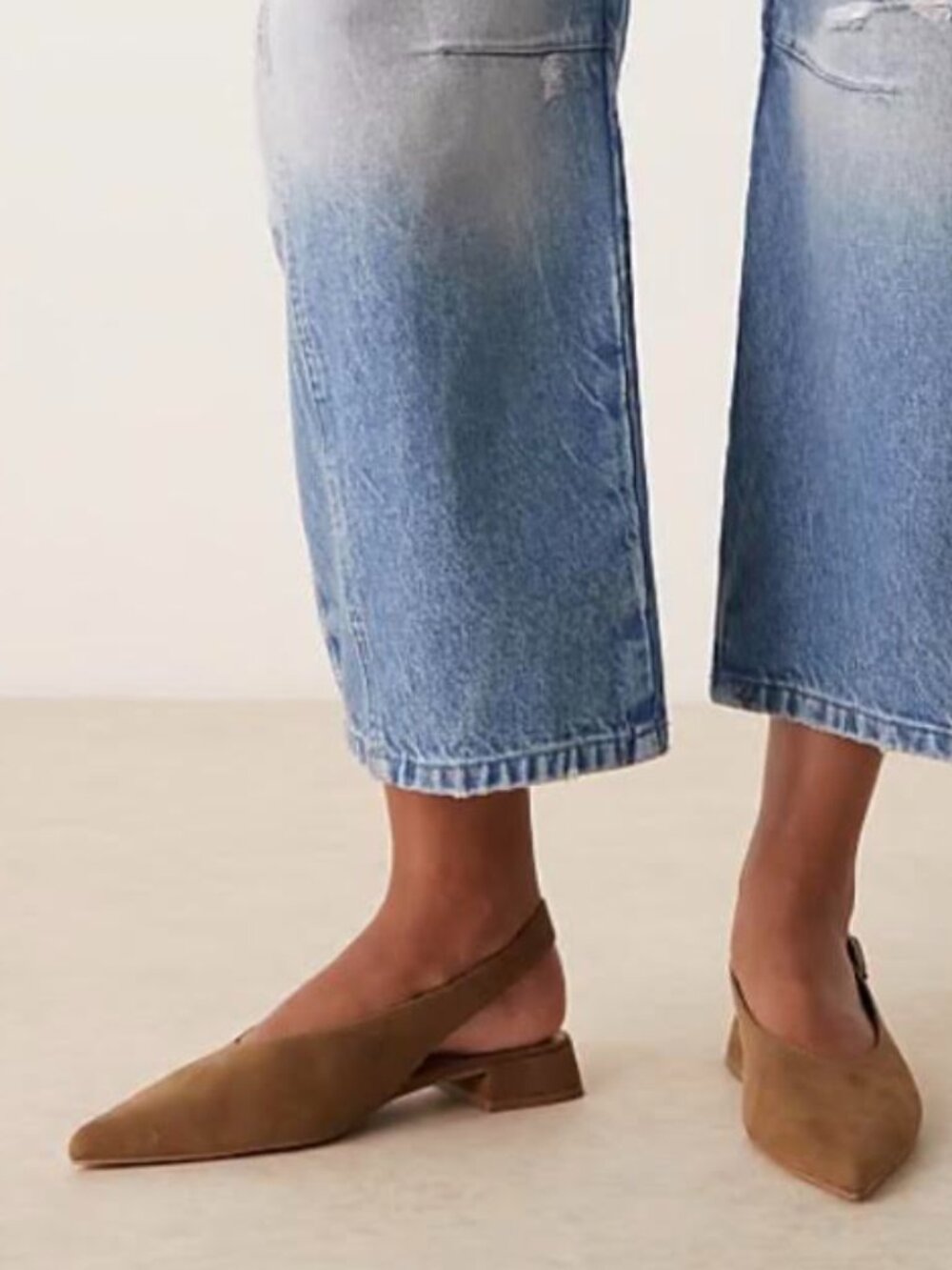 ASOS sand suede sandals Size 6